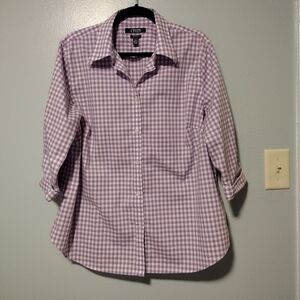 Chaps button down plaid Checked top